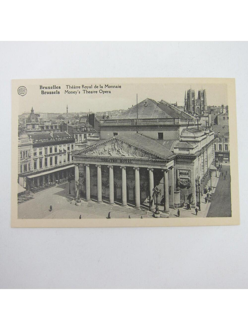 Postcard Brussels Belgium Money's Theater Opera House by Damesne Antique UNPOSTD